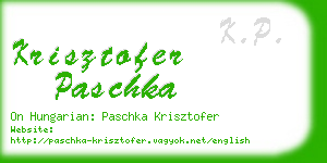 krisztofer paschka business card